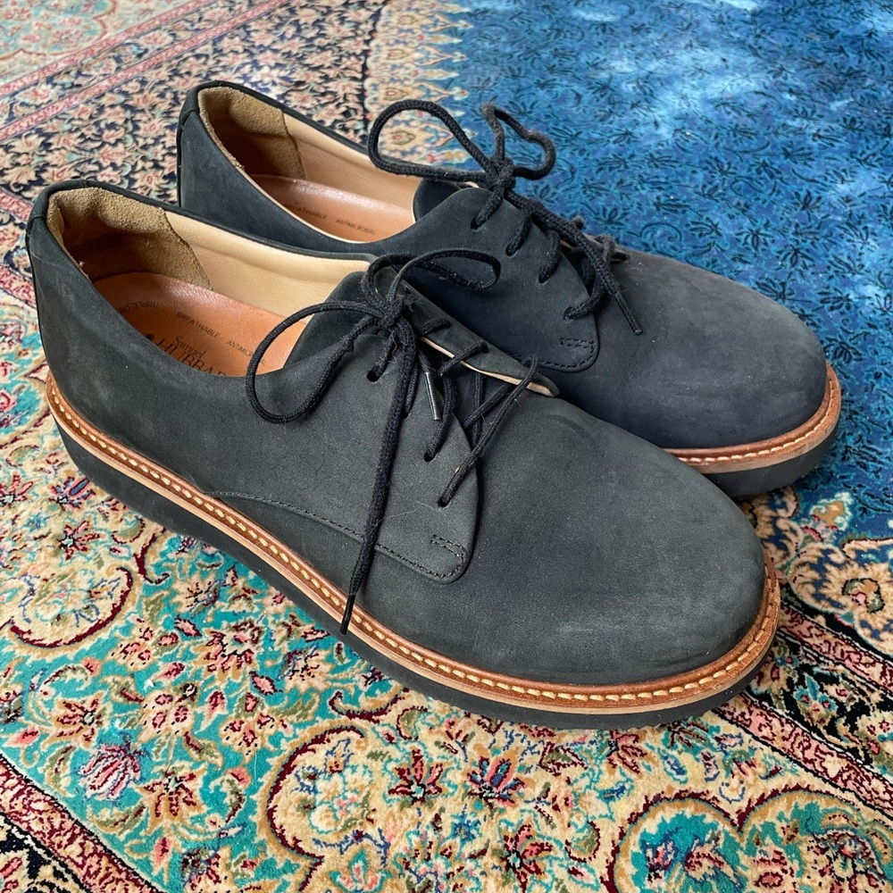 Suede Samuel Hubbard Women’s Walking Shoes Dark Grey, Charcoal 6.5